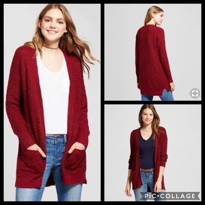 mossimo waffle knit cardigan